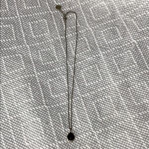 Small Kendra Scott Necklace - Black Teardrop Stone